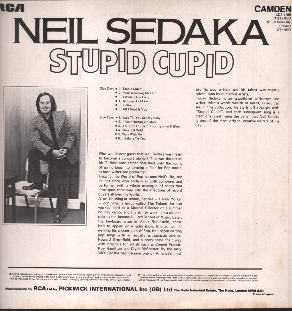 Neil Sedaka - Stupid Cupid - Lp