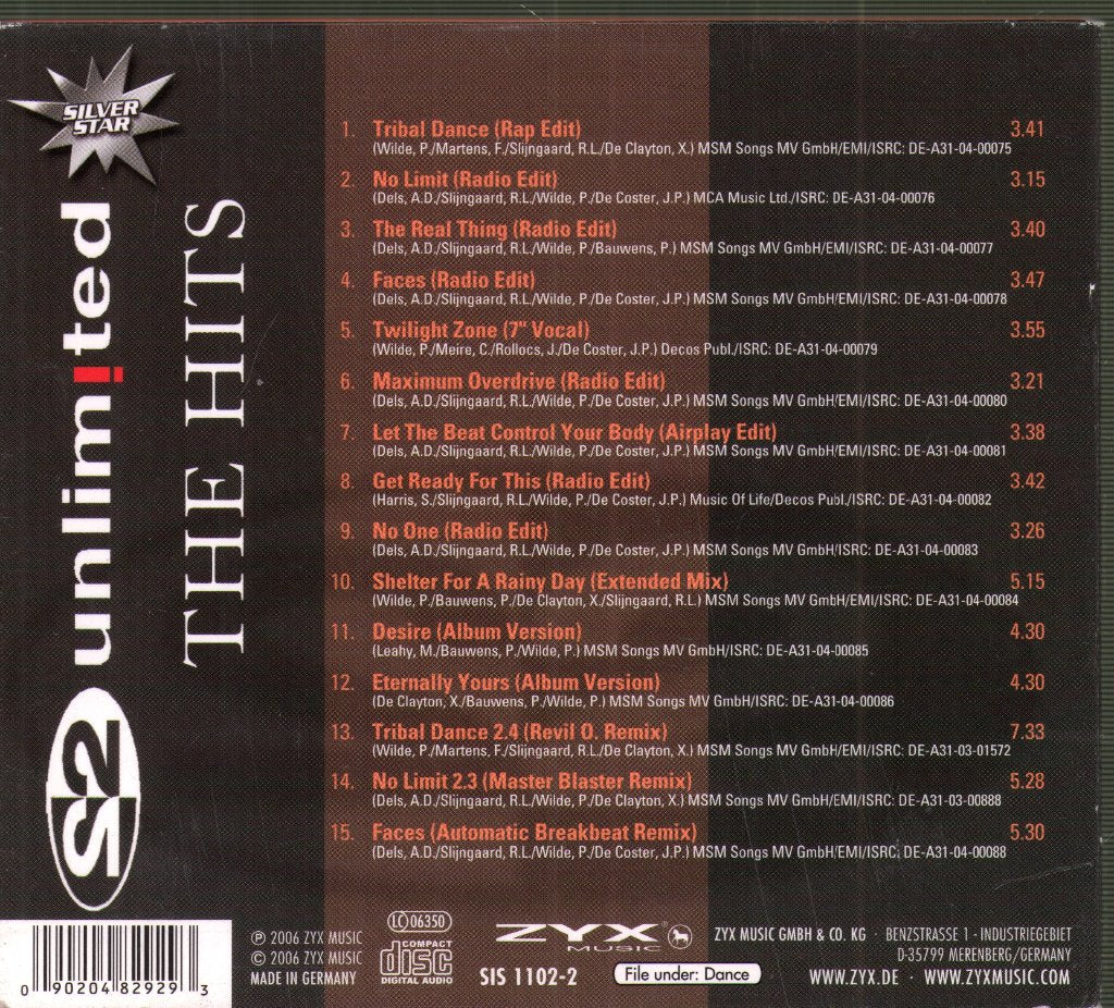 2 Unlimited - Hits - Cd