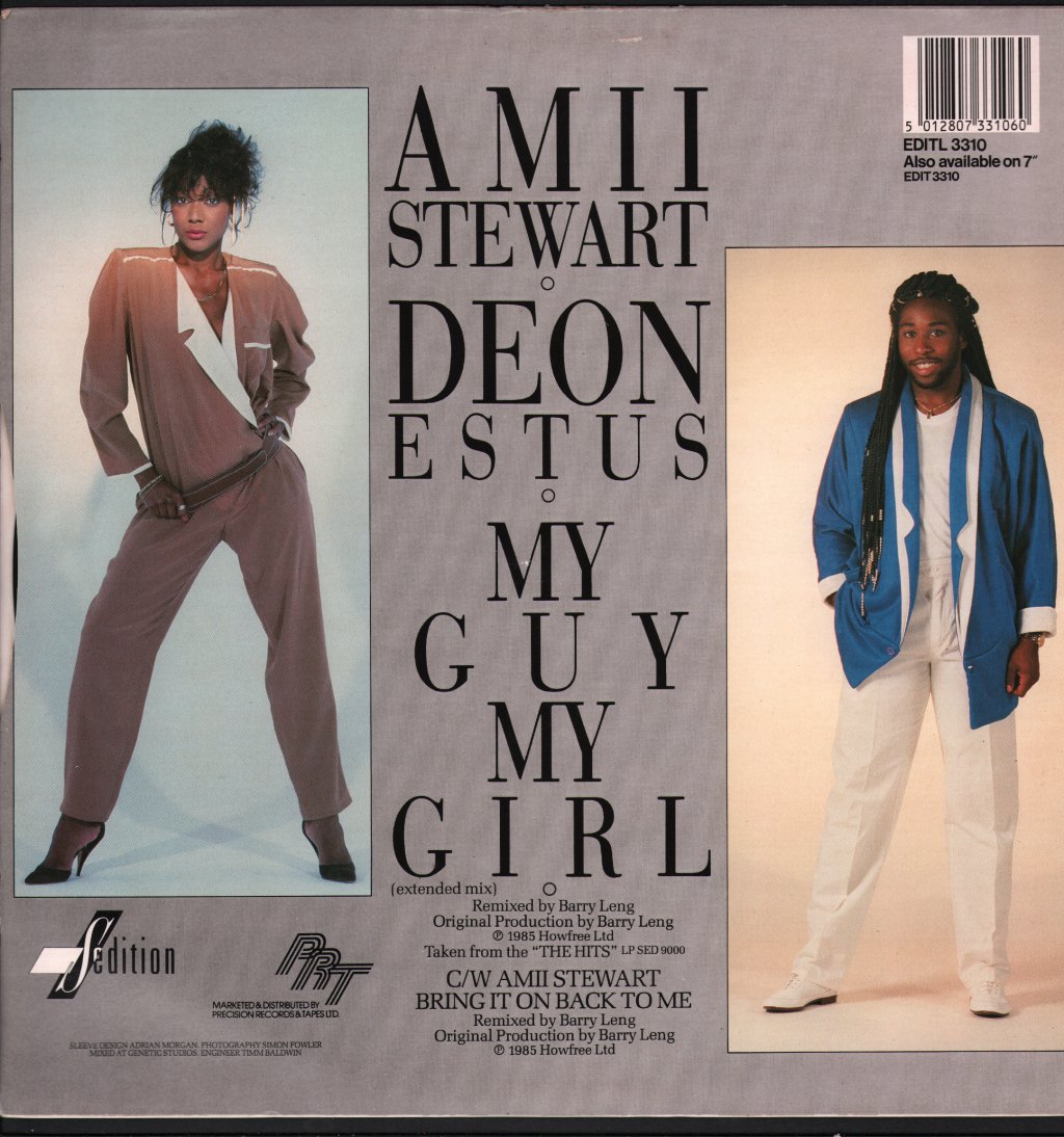 Amii Stewart And Deon Estus - My Guy My Girl - 12 Inch
