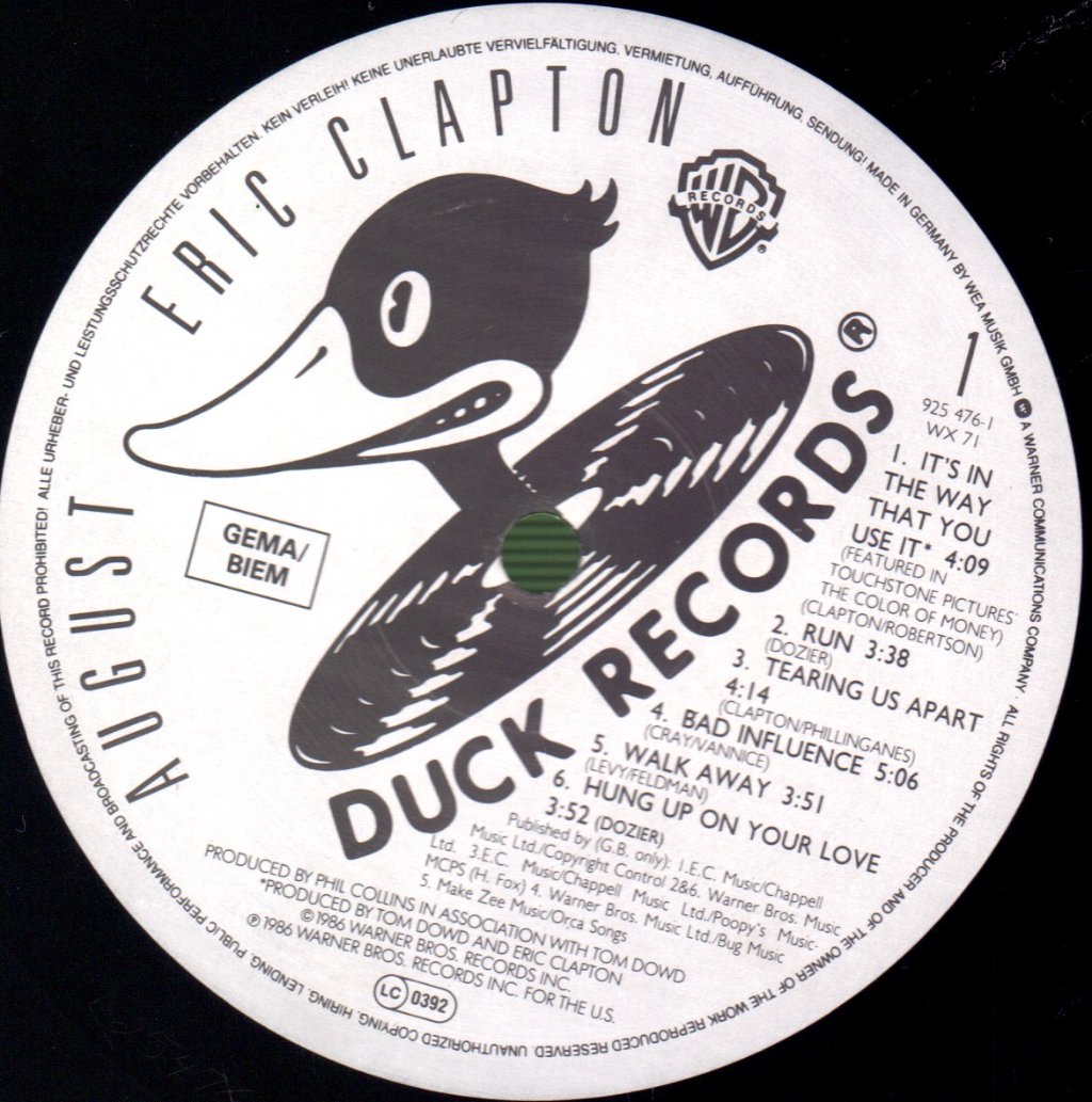 Eric Clapton - August - Lp