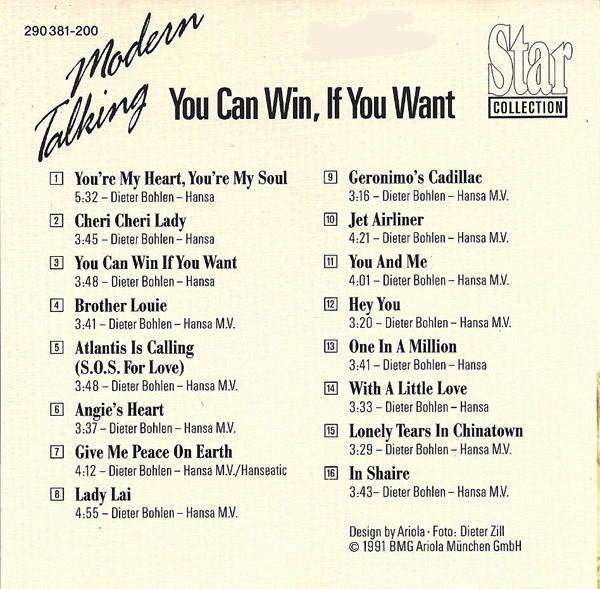Modern Talking - You Can Win, If You Want - Cd