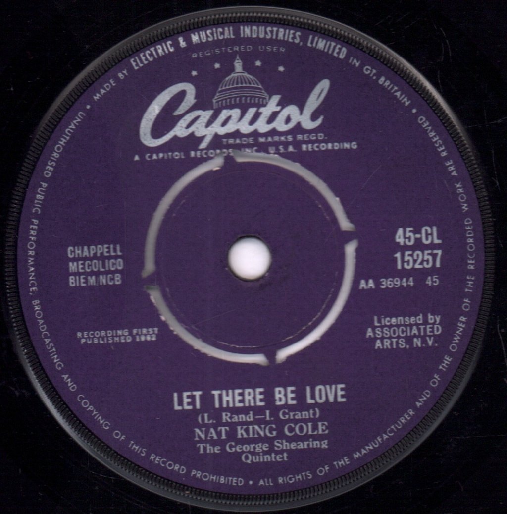 Nat King Cole - Let There Be Love - 7 Inch