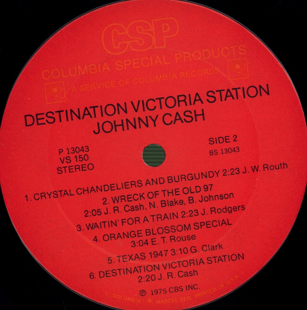Johnny Cash - Destination Victoria Station - Lp