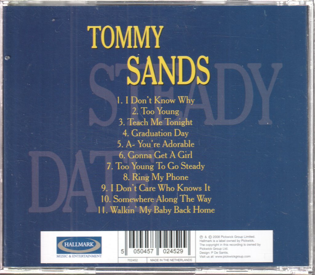 Tommy Sands - Steady Date With Tommy Sands - Cd