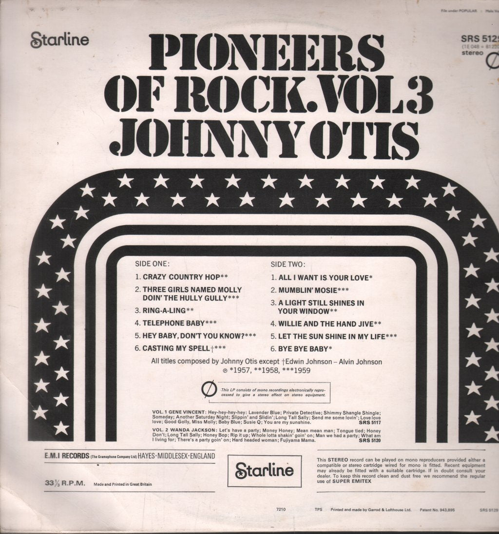 Johnny Otis - Pioneers Of Rock Vol 3 - Lp