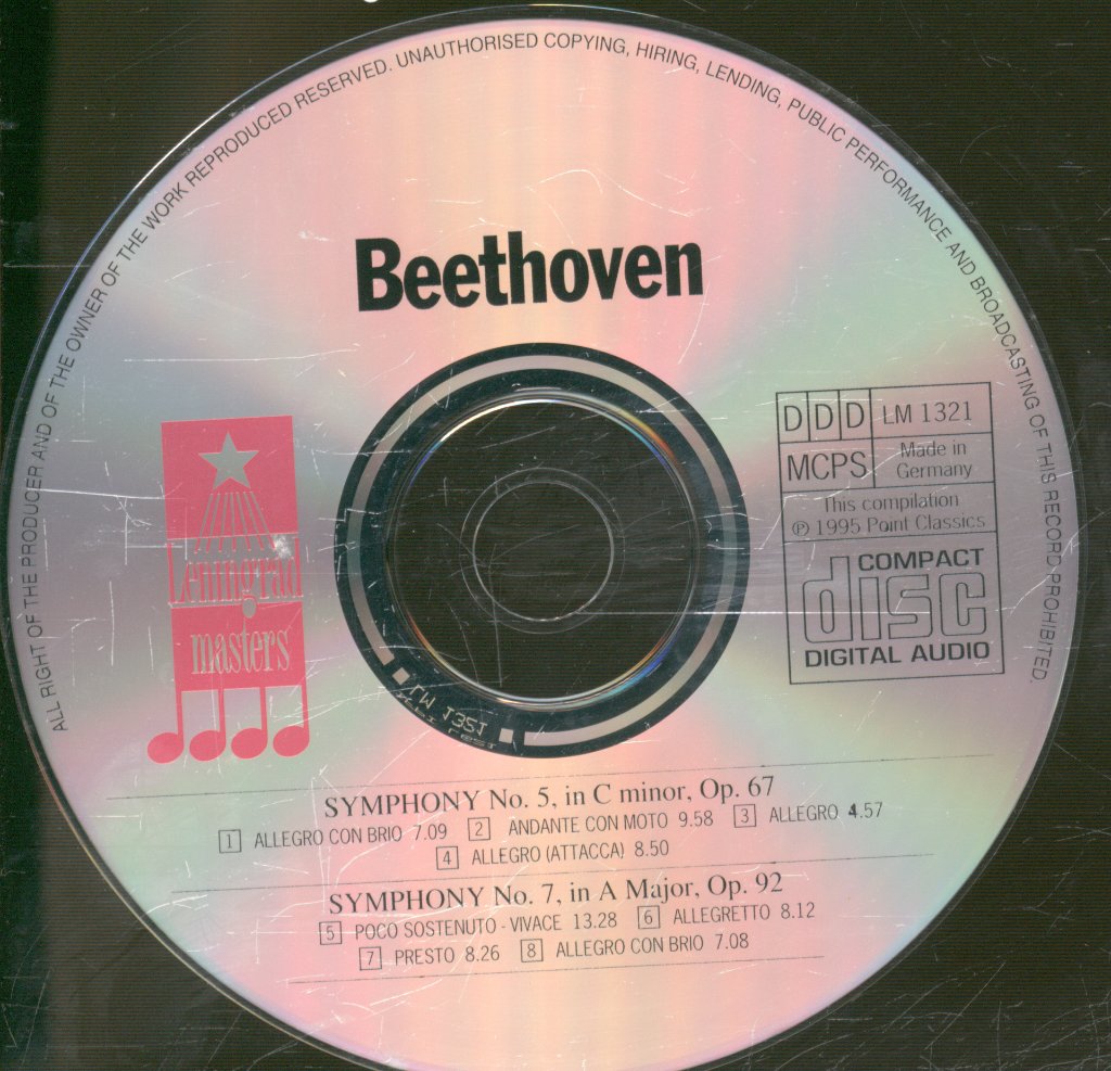 Leningrad Philharmonic Orchestra, Jevgenij Mravinski - Beethoven Symphonies Nos 5 & 7 - Cd
