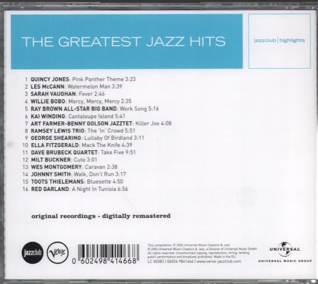 Various Artists - Greatest Jazz Hits - Cd