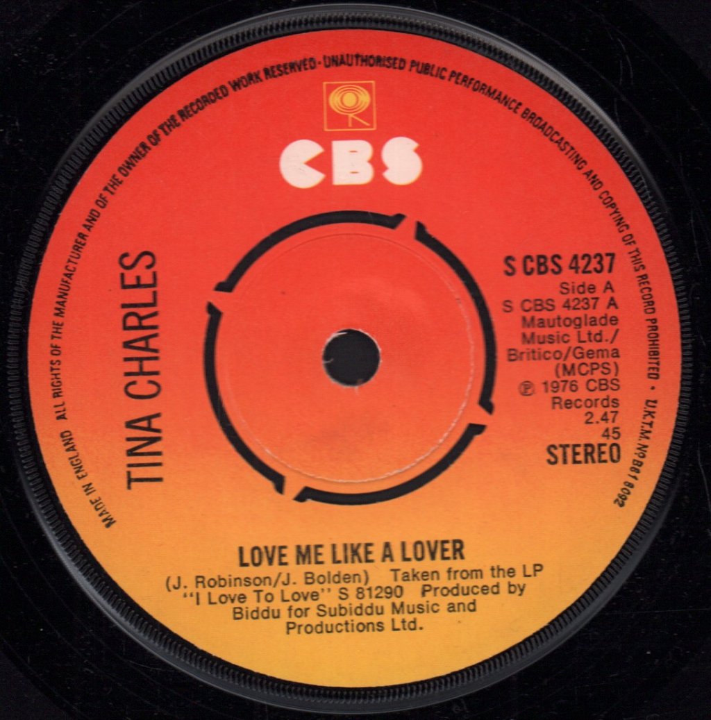 Tina Charles - Love Me Like A Lover - 7 Inch
