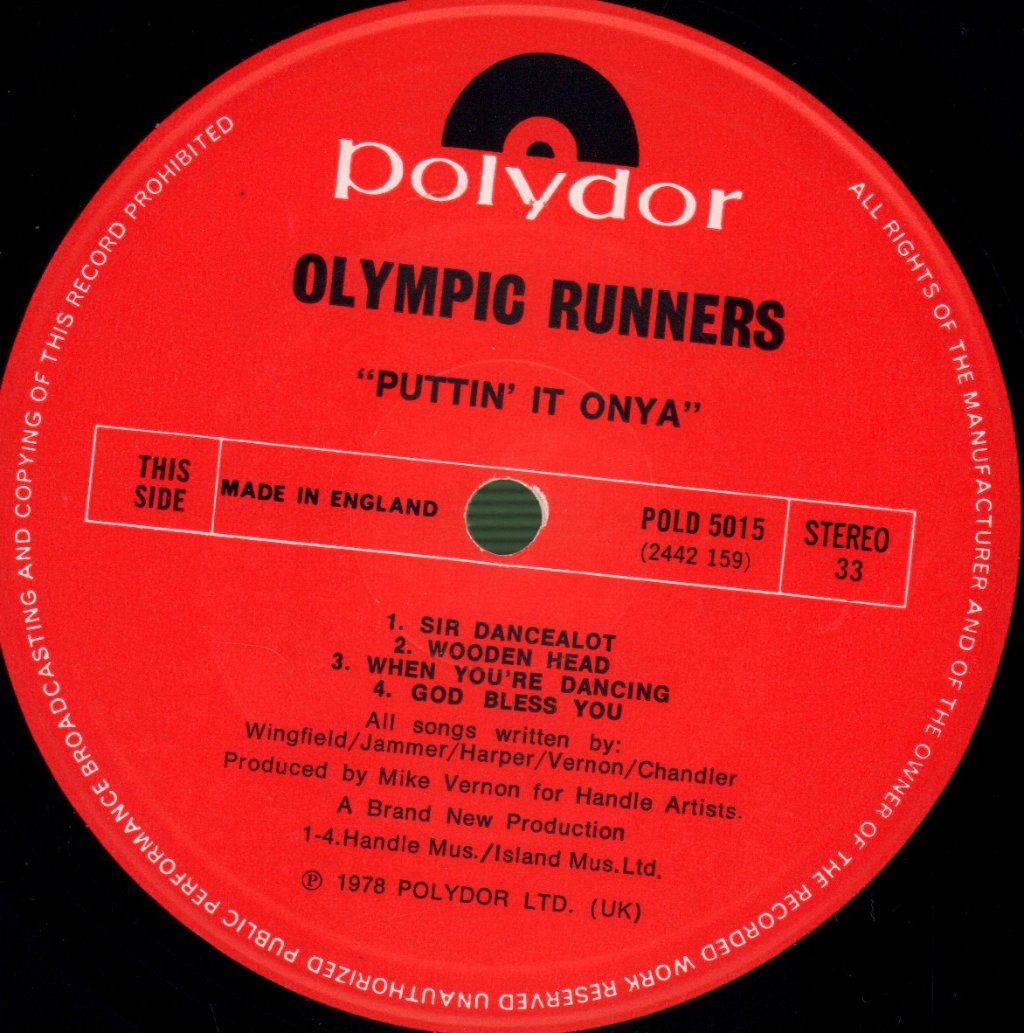 Olympic Runners - Puttin' It On You - Lp