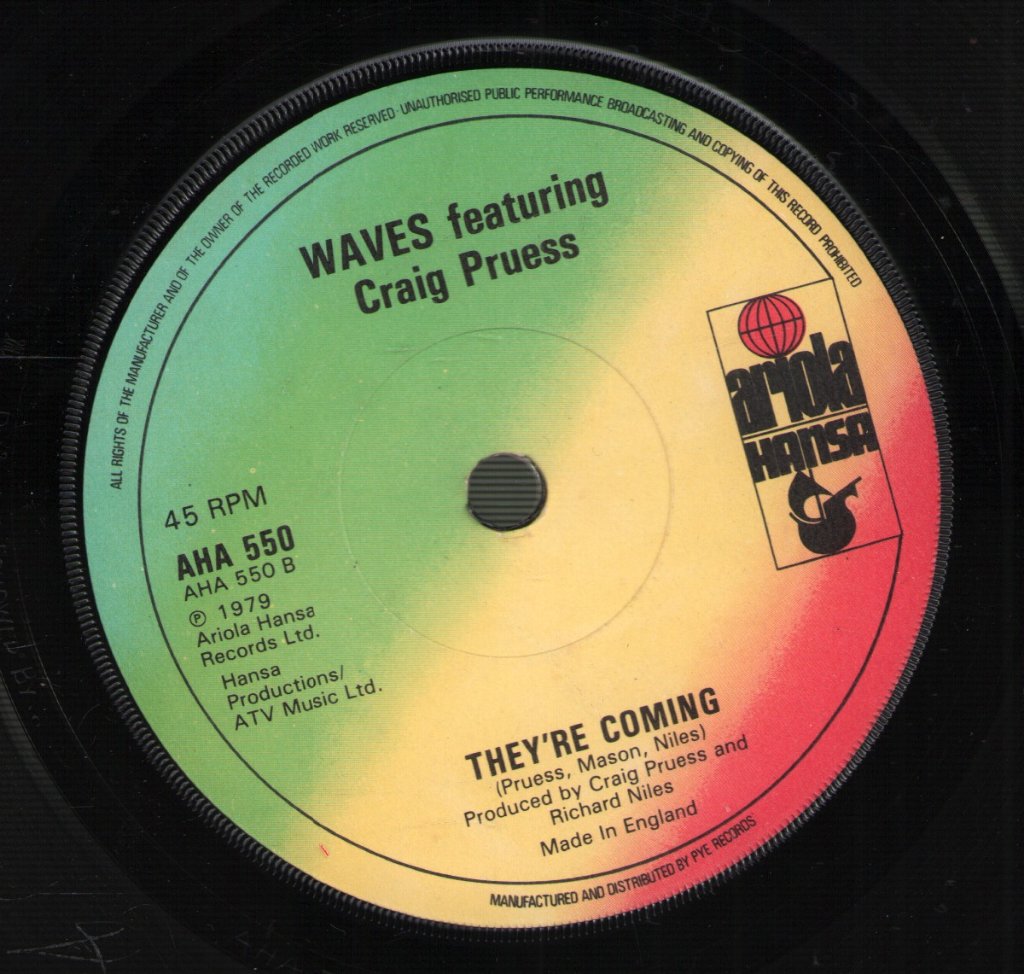 Waves Featuring Craig Pruess - Happy Together - 7 Inch