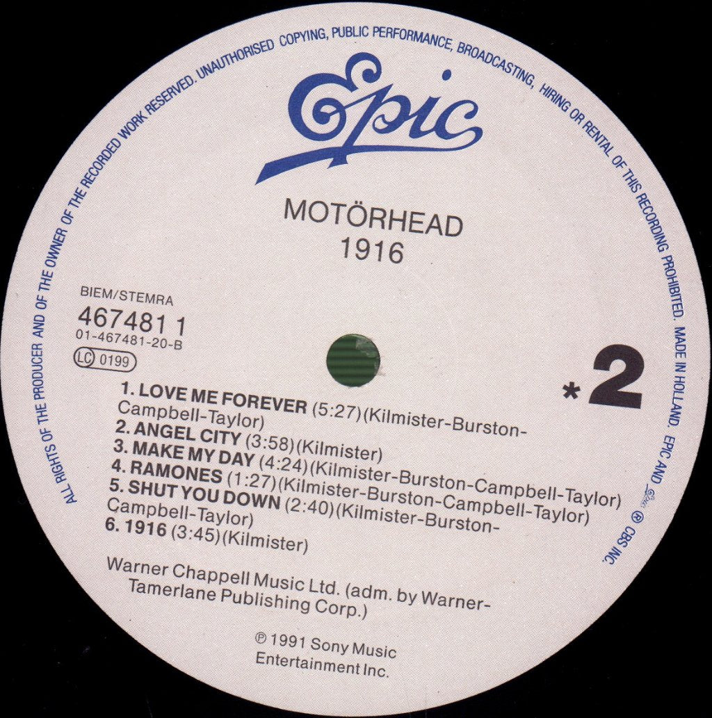 Motorhead - 1916 - Lp