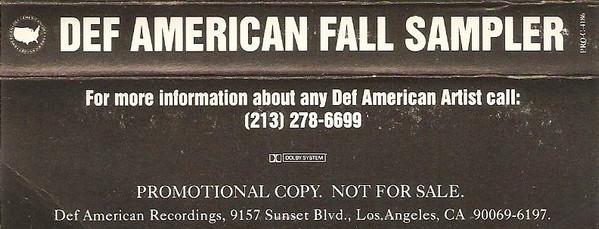 Various Artists - Def American Fall Sampler - Cassette