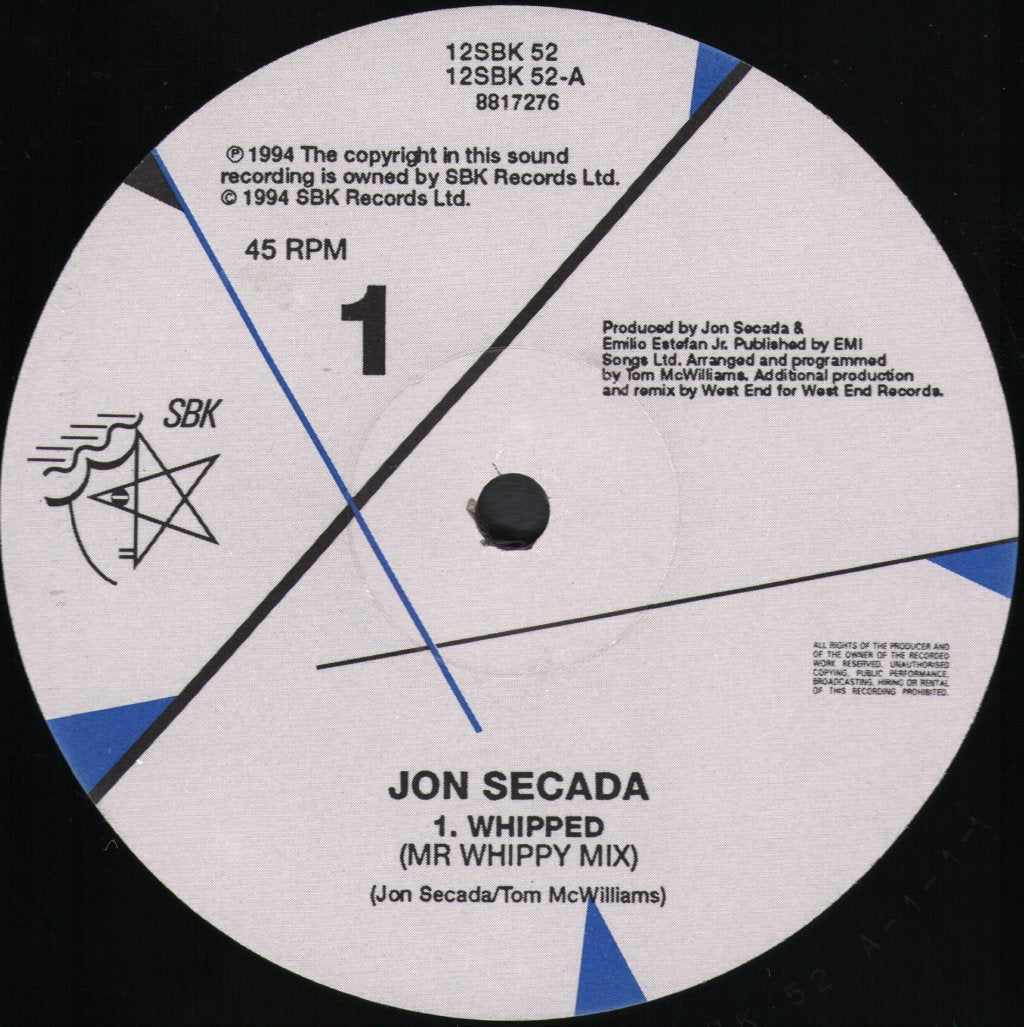 Jon Secada - Whipped - 12 Inch