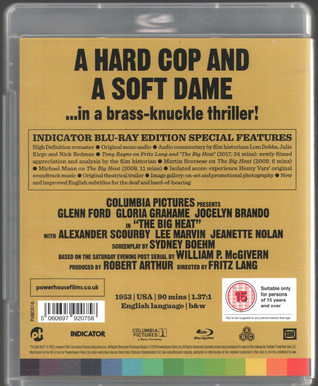 Feature Film - Big Heat (1953) - Indicator Blu-Ray - Fritz Lang, Glenn Ford, Gloria Grahame - Blu-Ray