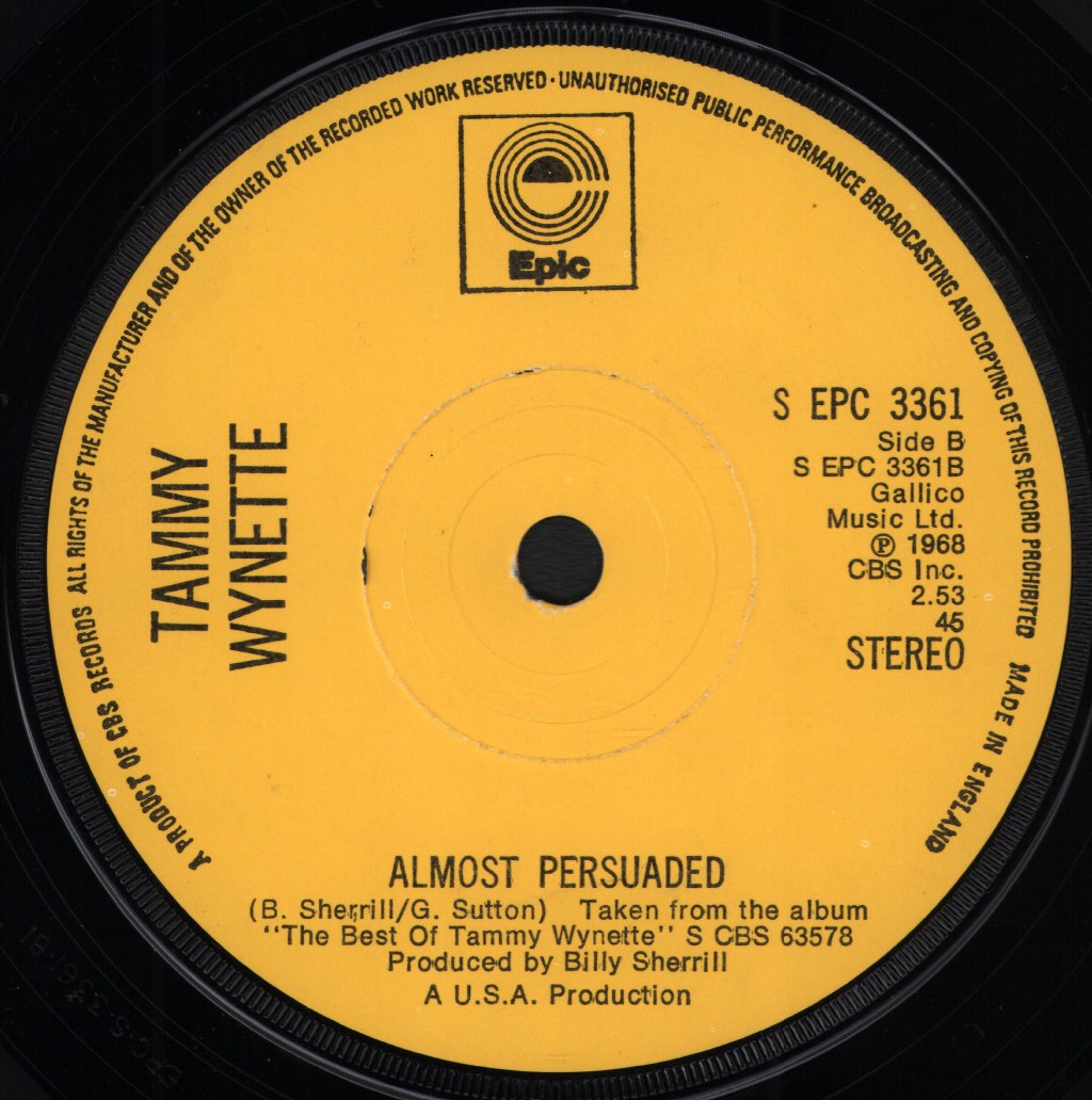 Tammy Wynette - D.I.V.O.R.C.E. - 7 Inch