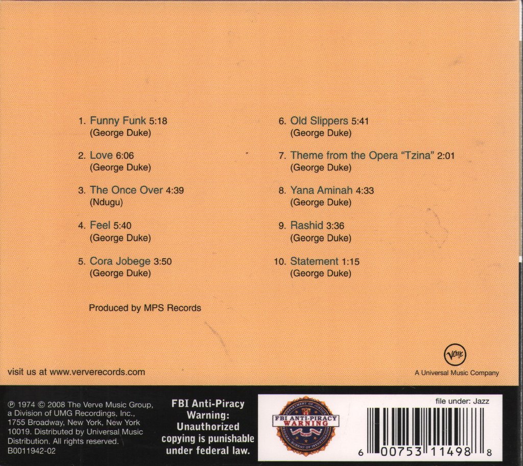 George Duke - Feel - Cd