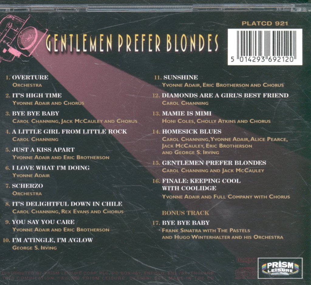 Various Artists - Gentlemen Prefer Blondes - Cd