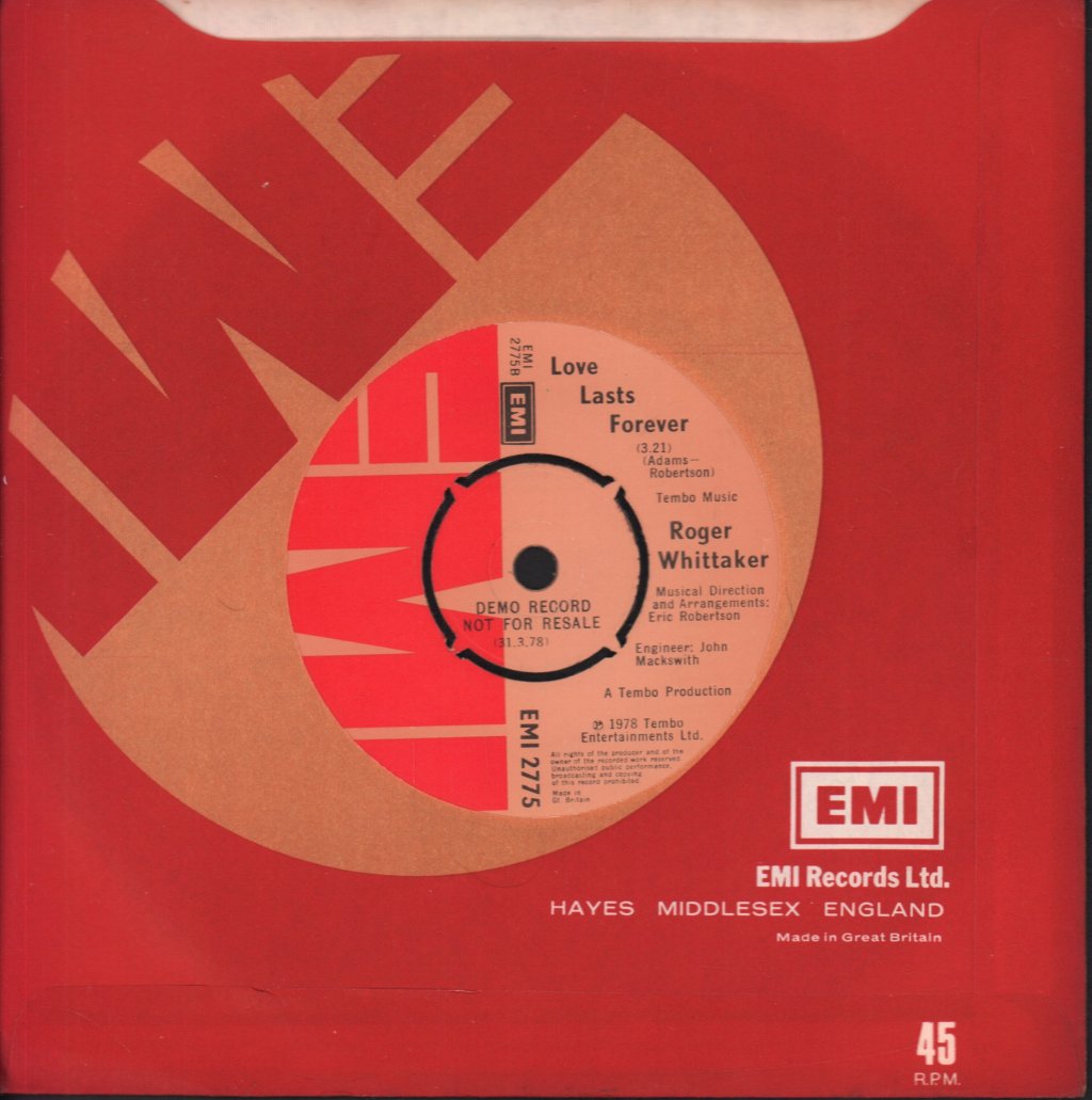 Roger Whittaker - If I Knew Just What To Say - 7 Inch