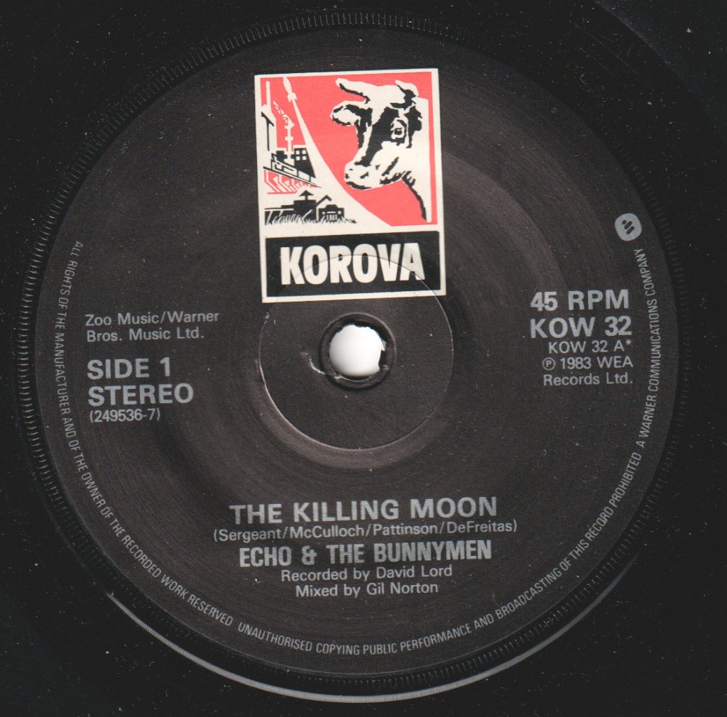 Echo And The Bunnymen - Killing Moon - 7 Inch