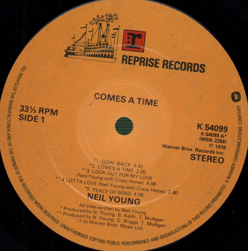 Neil Young - Comes A Time - Lp