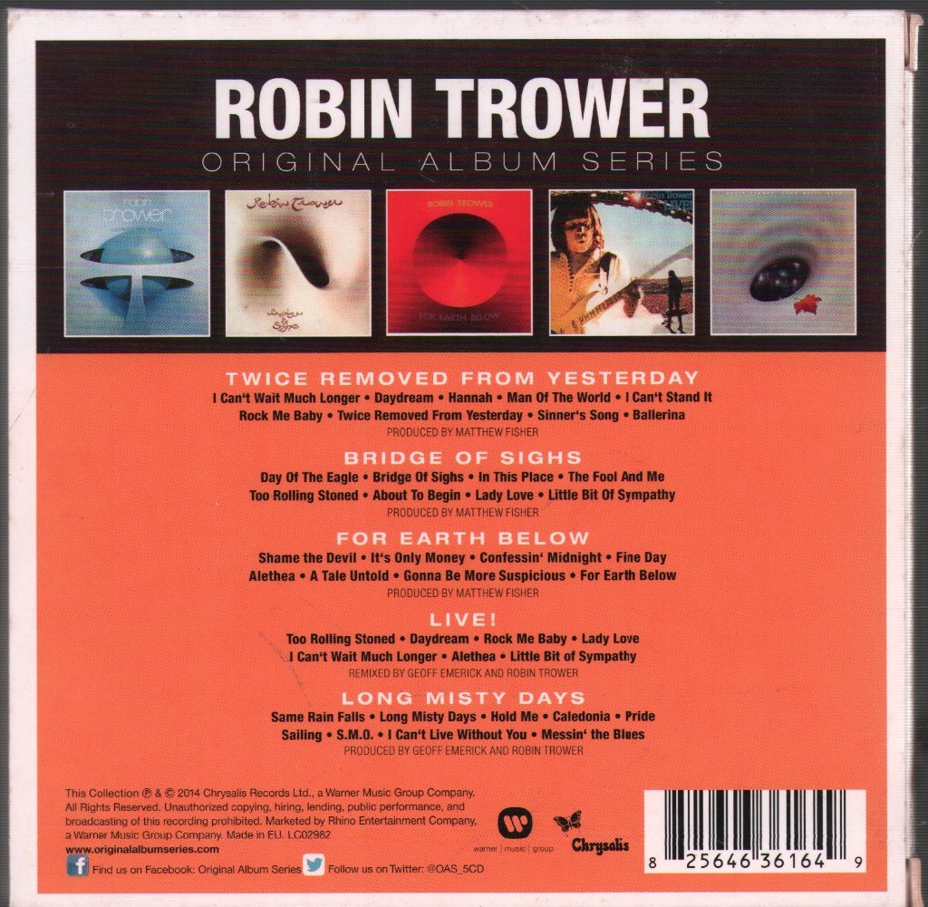 Robin Trower - Original Album Series - Cd Set
