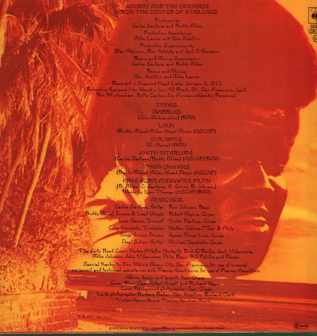 Carlos Santana And Buddy Miles - Live - Lp