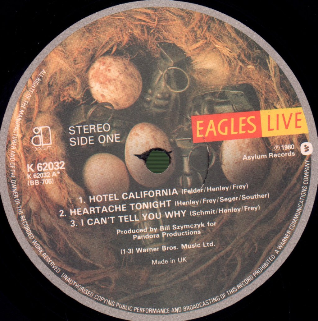 Eagles Live 2枚組LP 洋楽　ポスター付き 美盤　1980年 Eagles - Live - Double Lp – Vinyl Tap