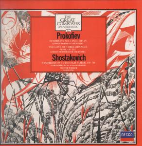 Walter Weller / London Philharmonic Orchestra - Prokofiev - Symphony No. 1 In D, Op. 25 / Shostakovich - Lp
