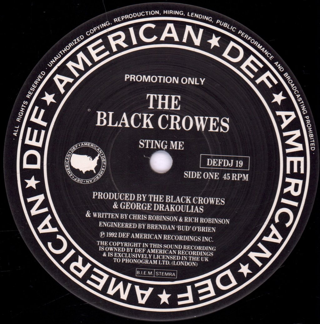Black Crowes - Sting Me - 12 Inch