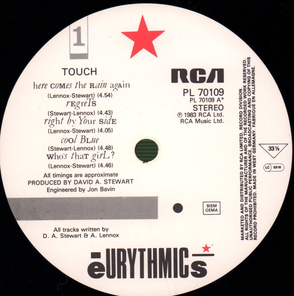 Eurythmics - Touch - Lp