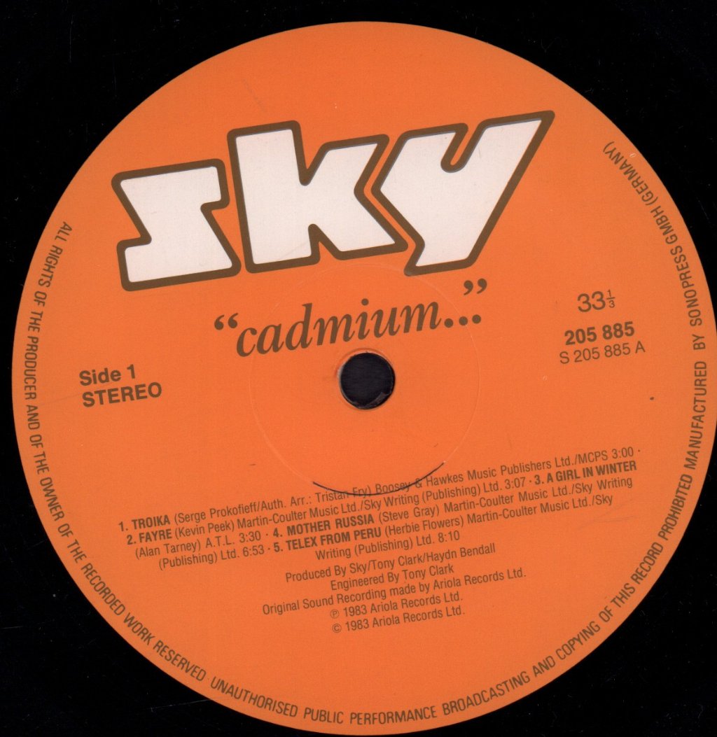 Sky - Cadmium - Lp