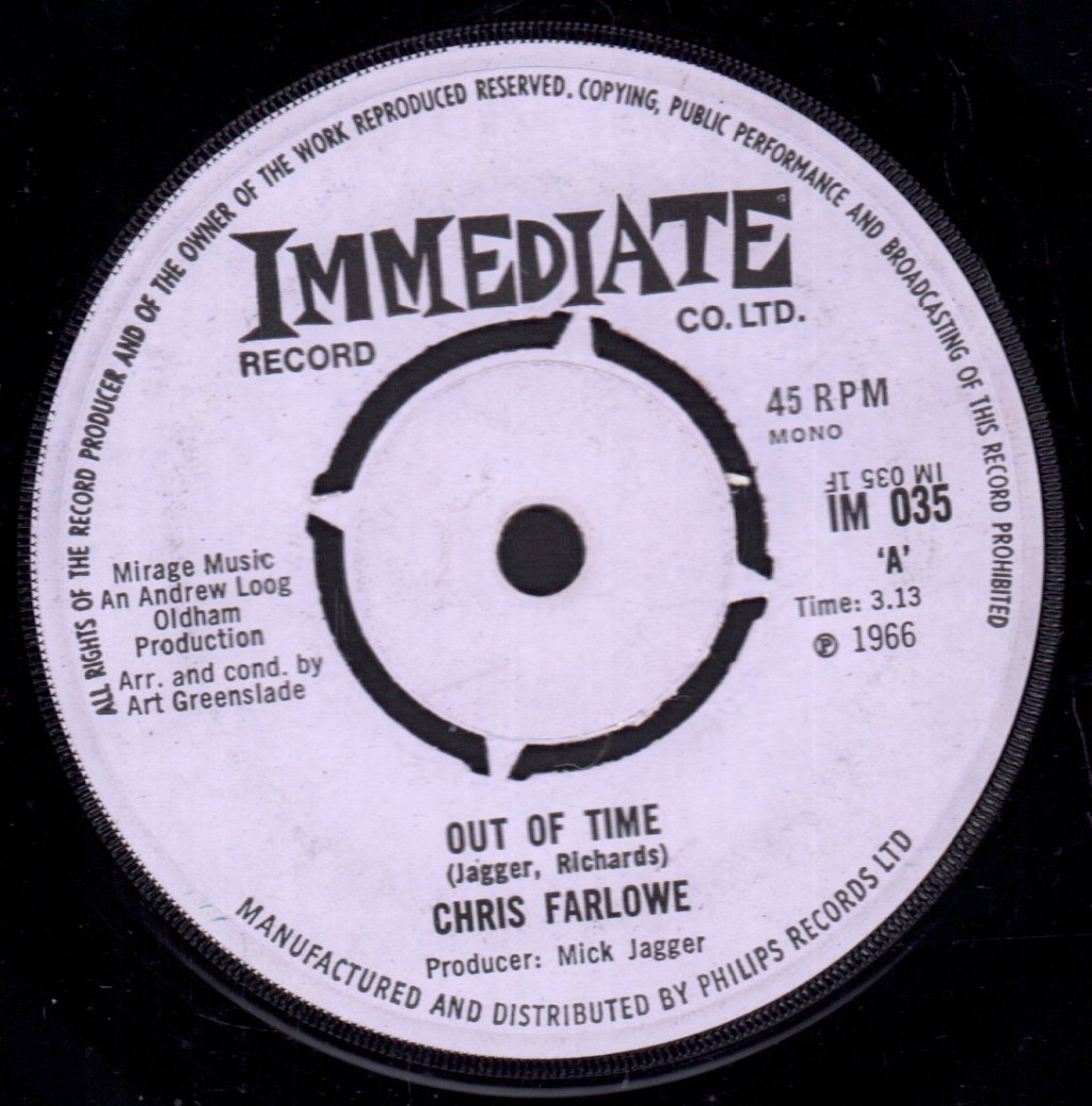 Chris Farlowe - Out Of Time - 7 Inch