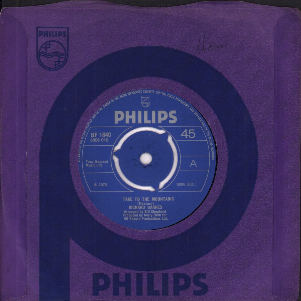Richard Barnes - Take To The Mountains - 7 Inch