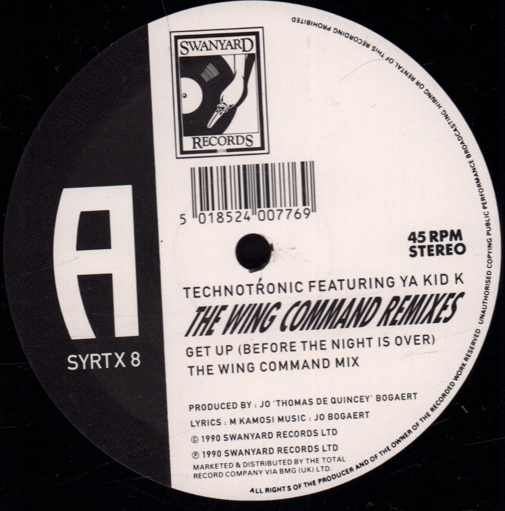Technotronic Featuring Ya Kid K - Get Up - 12 Inch