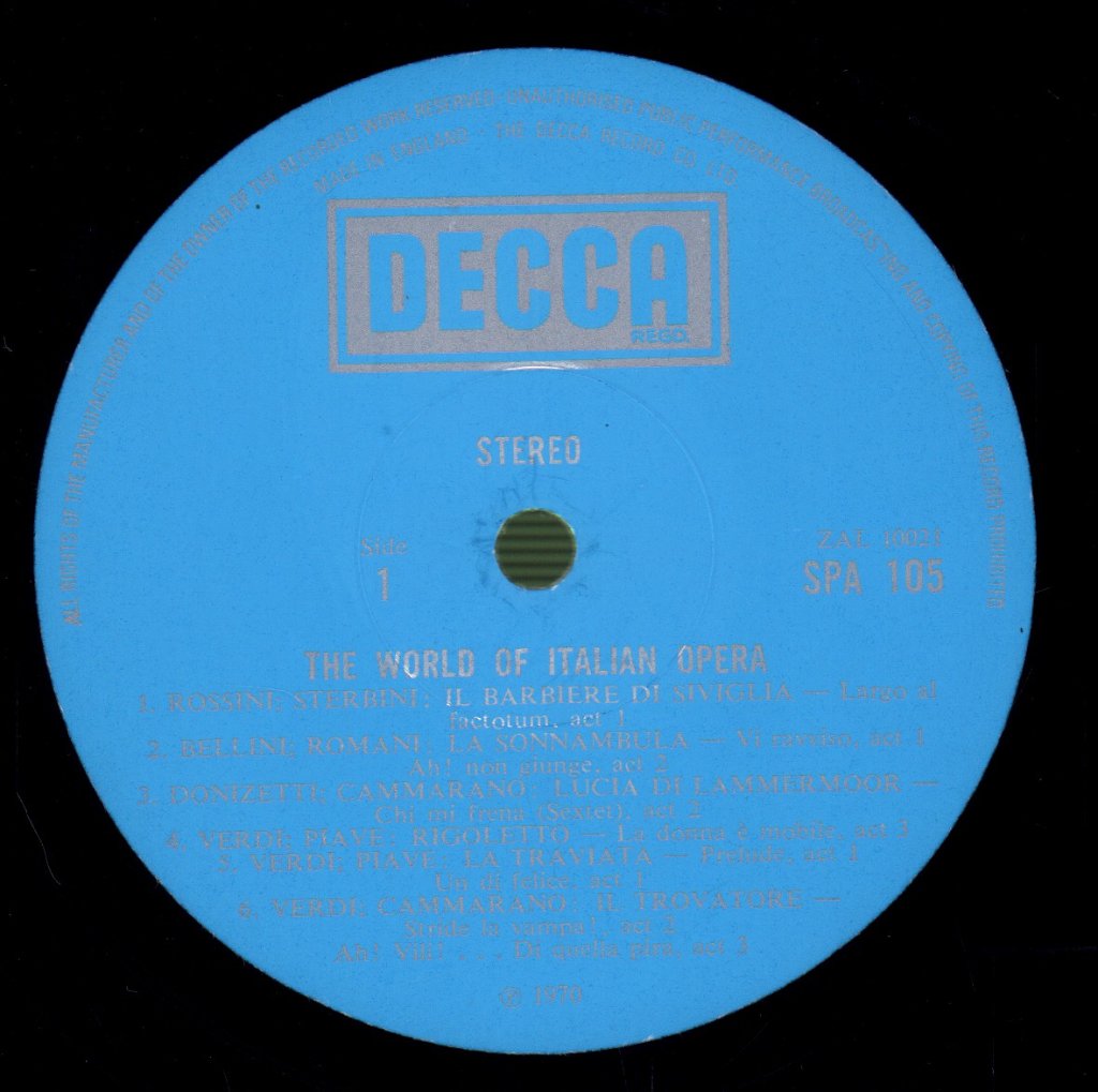 Various Artists - World Of Italian Opera - Lp