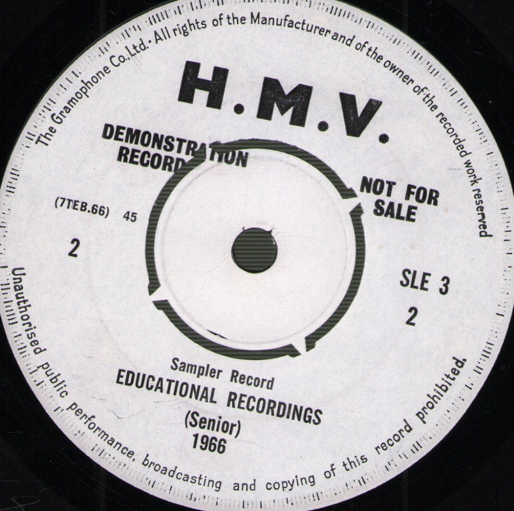 HMV Product & Marketing - Educational Recordings - 7 Inch