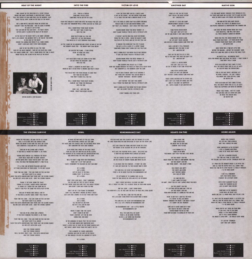 Bryan Adams - Into The Fire - Lp
