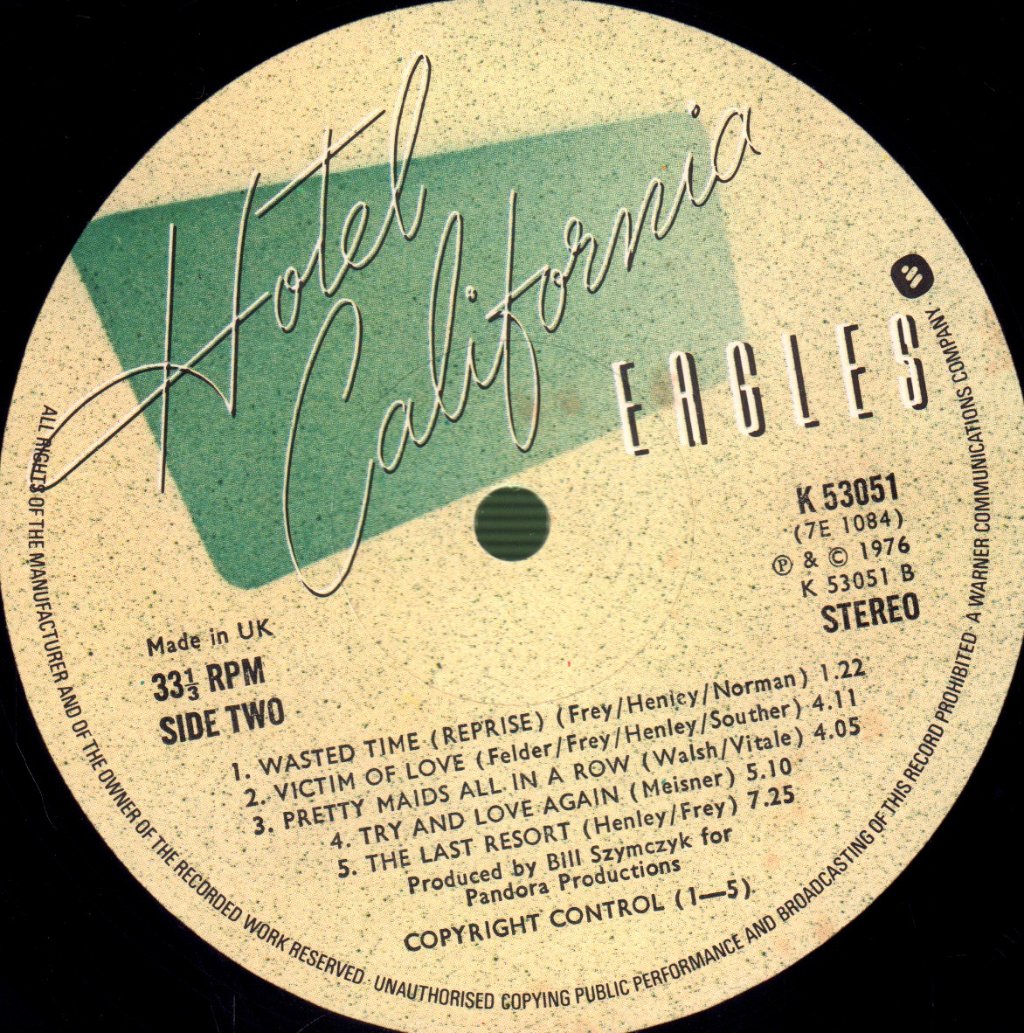 Eagles - Hotel California - Lp