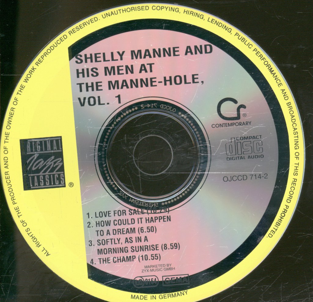 Shelly Manne And His Men - At The Manne Hole, Vol. 1 - Cd