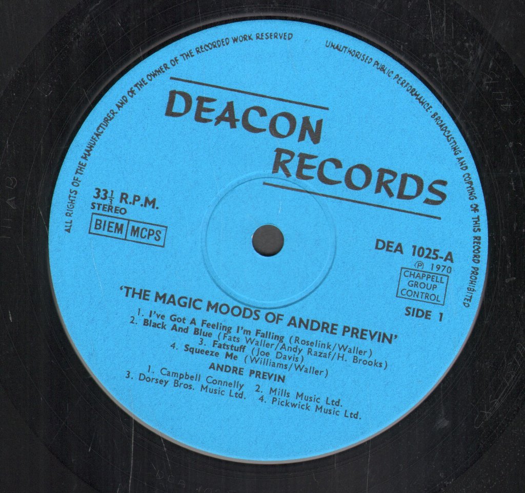 Andre Previn and Mike Di Napoli Trio - Magic Moods Of Andre Previn - Lp