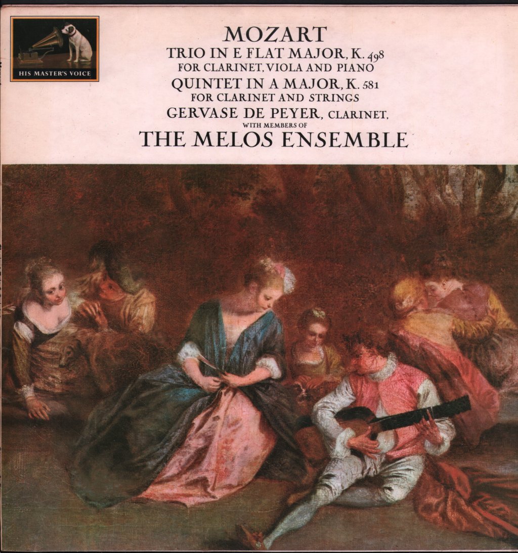 Gervase de Peyer with members of the Melos Ensemble - Mozart - Trio In E Flat Major, K.498; Quintet In A Major, K.581 - Lp