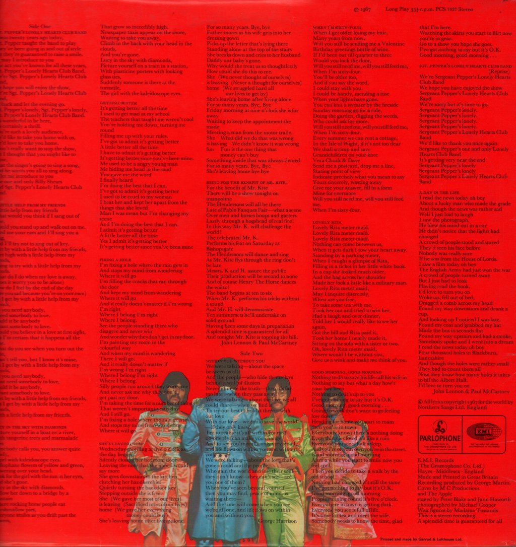 Beatles - Sgt Pepper's Lonely Hearts Club Band - Lp