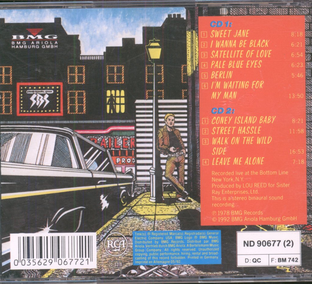 Lou Reed - Lou Reed Live - Take No Prisoners - Double Cd