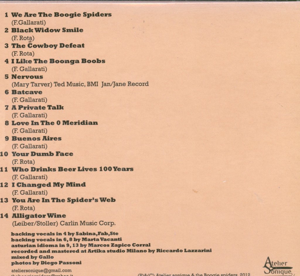 Boogie Spiders - Fuzz Your Soul! - Cd