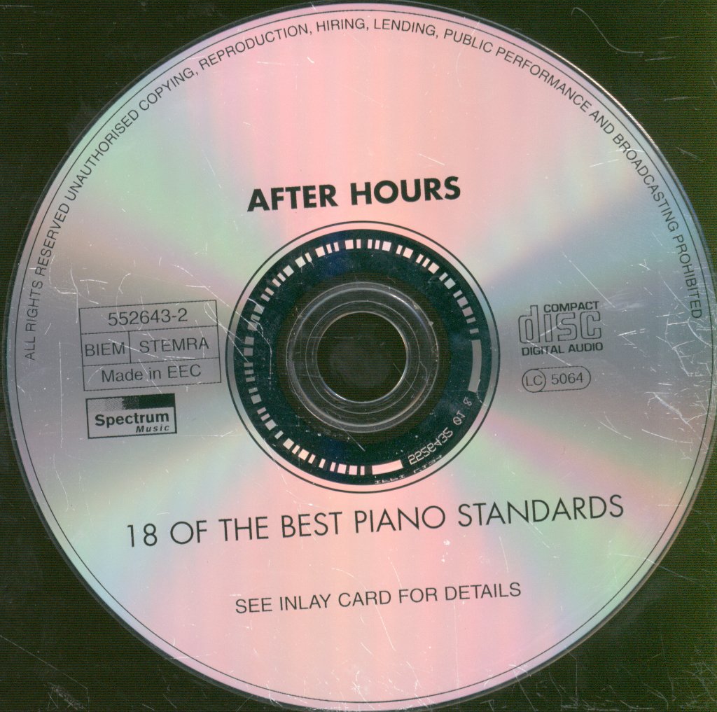 Various Artists - After Hours - 18 Of The Best Piano Standards - Cd