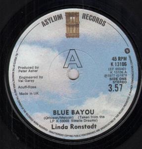 Linda Ronstadt - Blue Bayou - 7 Inch