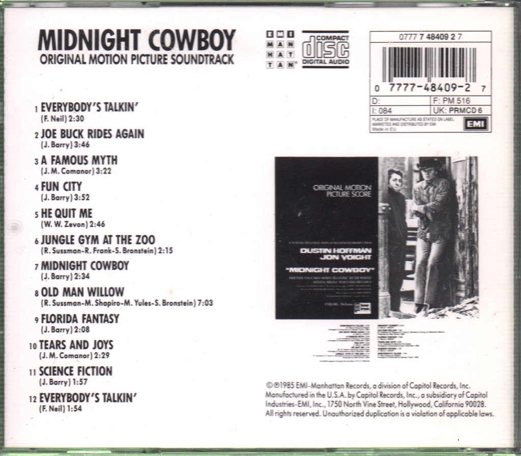 John Barry - Midnight Cowboy (Original Motion Picture Score) - Cd