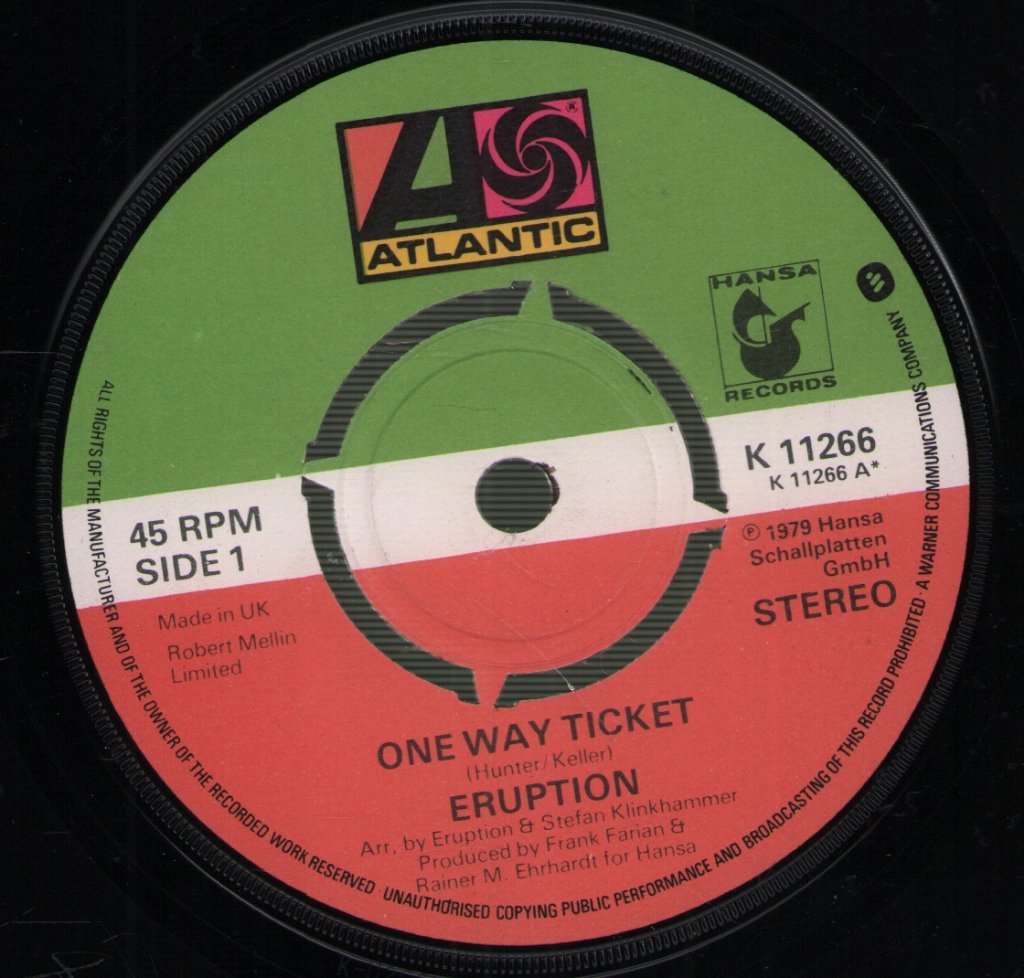 Eruption - One Way Ticket - 7 Inch