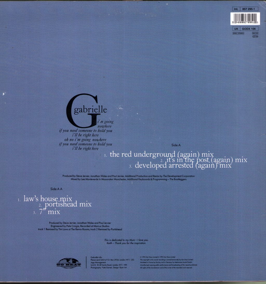 Gabrielle - Going Nowhere - 12 Inch