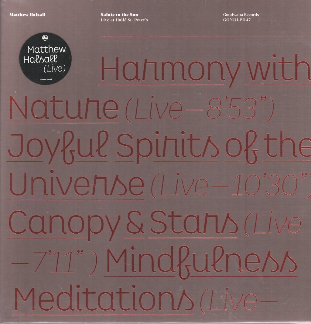 Matthew Halsall - Salute To The Sun (Live At Hallé St. Peter's) - Double Lp